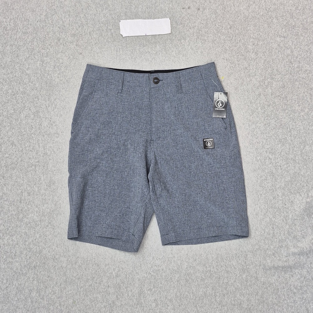 Volcom Men Shorts 28 Gray Chino Kerosene Hybrid Suit 8-1 Fit 4‎ Way Stretch NWT
